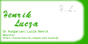 henrik lucza business card